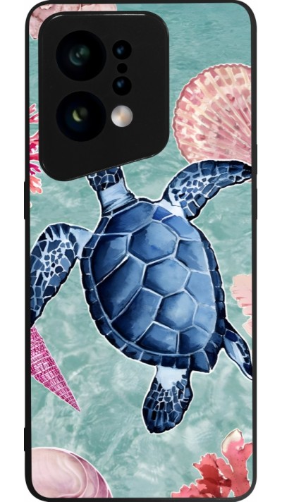 Coque OPPO Find X5 - Silicone rigide noir Preppy Turtle