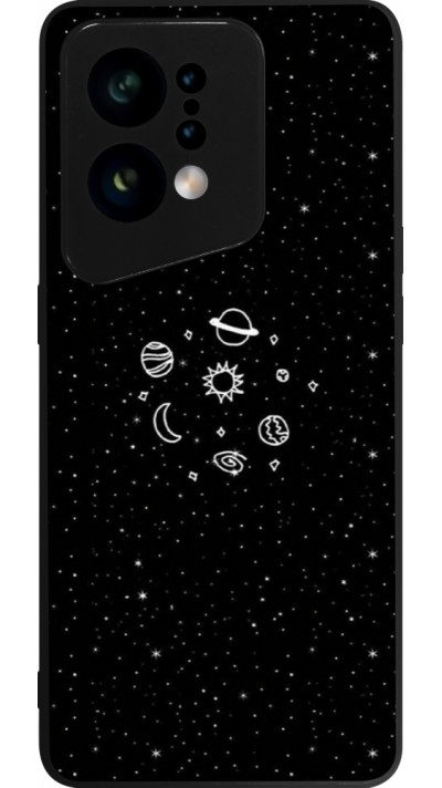 Coque OPPO Find X5 - Silicone rigide noir Space Doodle