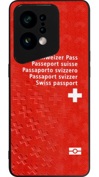 OPPO Find X5 Case Hülle - Silikon schwarz Swiss Passport