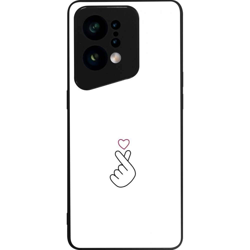 OPPO Find X5 Case Hülle - Silikon schwarz Valentine 2024 heat by Millennials