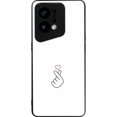 OPPO Find X5 Case Hülle - Silikon schwarz Valentine 2024 heat by Millennials