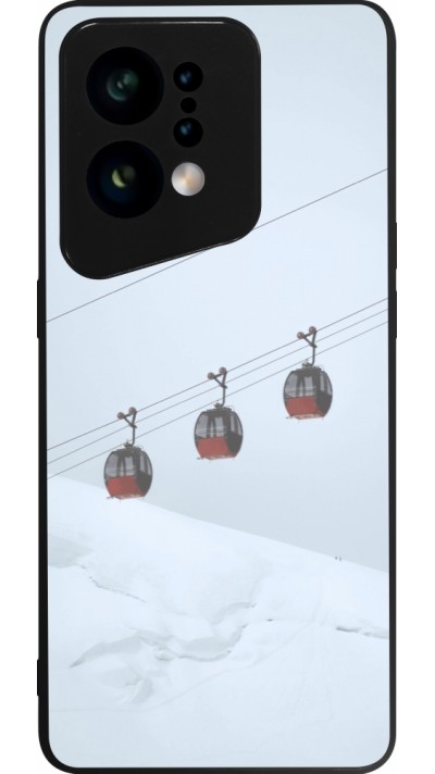 OPPO Find X5 Case Hülle - Silikon schwarz Winter 22 ski lift