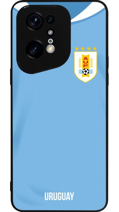 OPPO Find X5 Pro Case Hülle - Silikon schwarz Uruguay 2022 personalisierbares Fussballtrikot