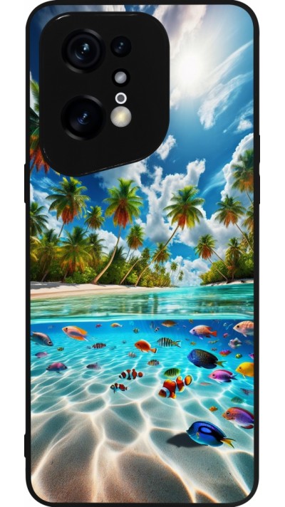 OPPO Find X5 Pro Case Hülle - Silikon schwarz Strandparadies