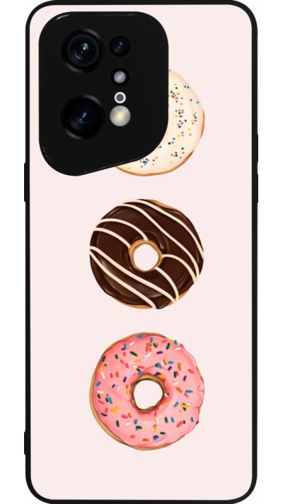 Coque OPPO Find X5 Pro - Silicone rigide noir Spring 23 donuts