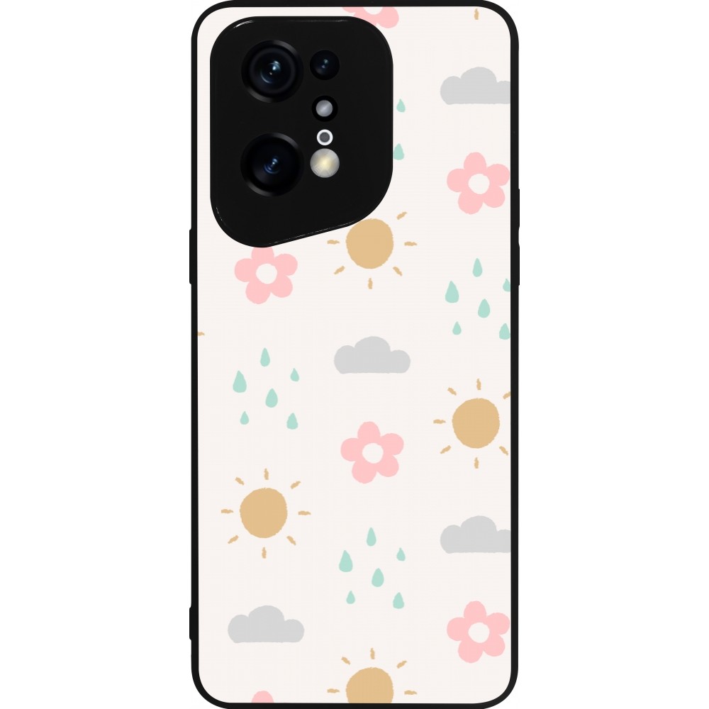 OPPO Find X5 Pro Case Hülle - Silikon schwarz Spring 23 weather