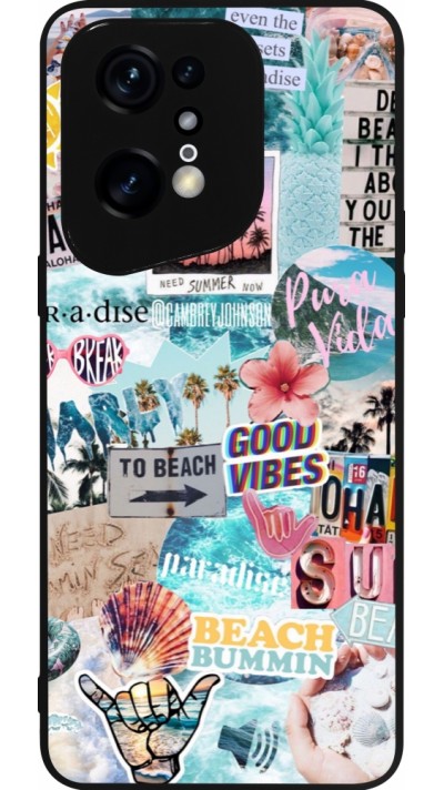 OPPO Find X5 Pro Case Hülle - Silikon schwarz Summer 20 collage