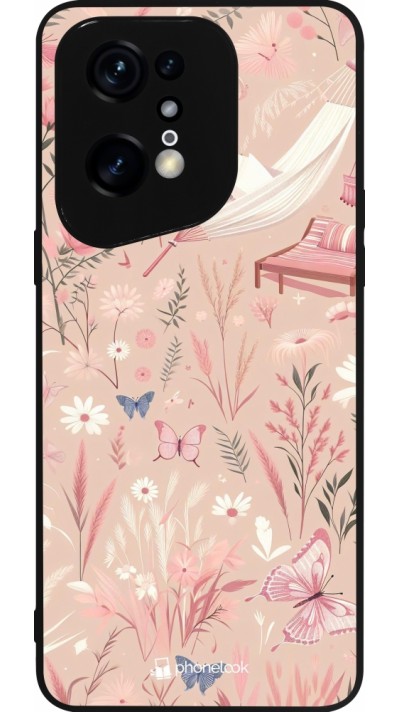 Coque OPPO Find X5 Pro - Silicone rigide noir Summer Pastel Pattern