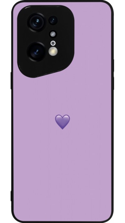 OPPO Find X5 Pro Case Hülle - Silikon schwarz Valentine 2023 purpule single heart