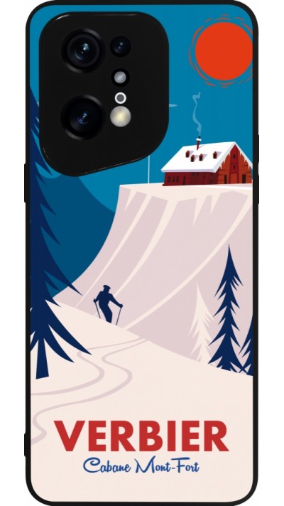 OPPO Find X5 Pro Case Hülle - Silikon schwarz Verbier Cabane Mont-Fort