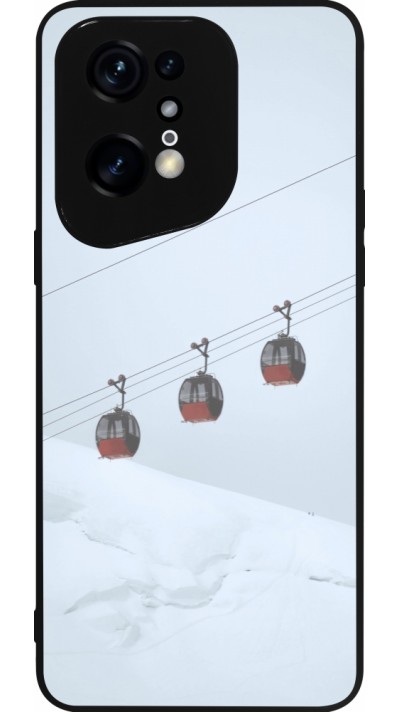 OPPO Find X5 Pro Case Hülle - Silikon schwarz Winter 22 ski lift