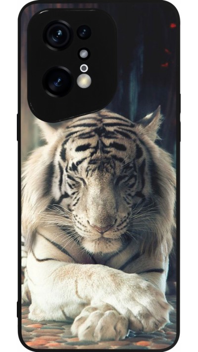 OPPO Find X5 Pro Case Hülle - Silikon schwarz Zen Tiger