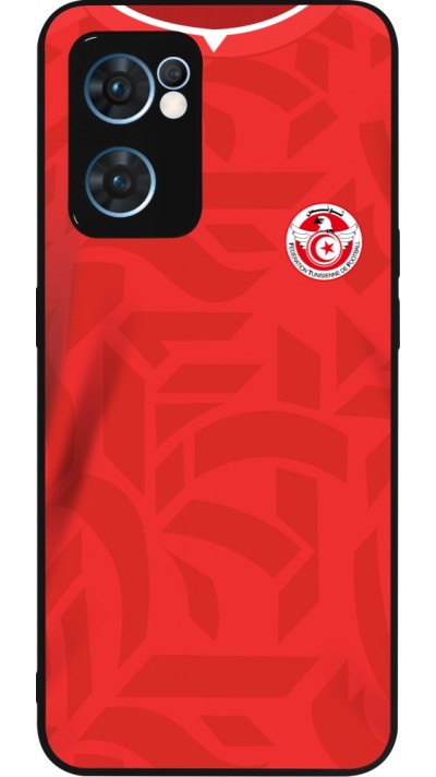 OPPO Reno7 5G Case Hülle - Silikon schwarz Tunesien 2022 personalisierbares Fussballtrikot