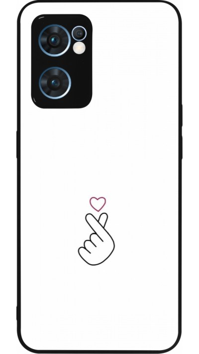 OPPO Reno7 5G Case Hülle - Silikon schwarz Valentine 2024 heat by Millennials