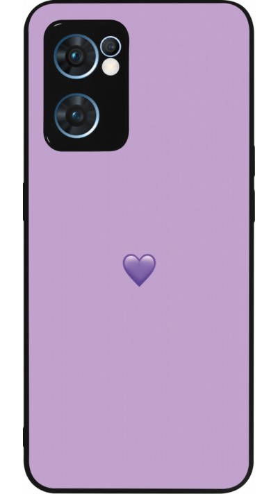 OPPO Reno7 5G Case Hülle - Silikon schwarz Valentine 2023 purpule single heart