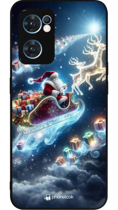 OPPO Reno7 5G Case Hülle - Silikon schwarz Weihnachten 2023 Verzauberter Weihnachtsmann