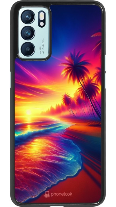 OPPO Reno6 5G Case Hülle - Strand Sonnenuntergang auffällig