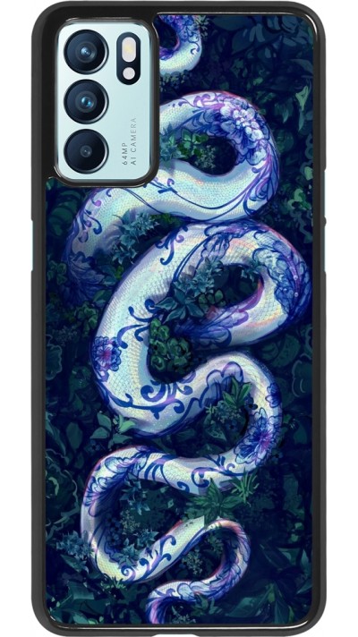 OPPO Reno6 5G Case Hülle - Snake Blue Anaconda