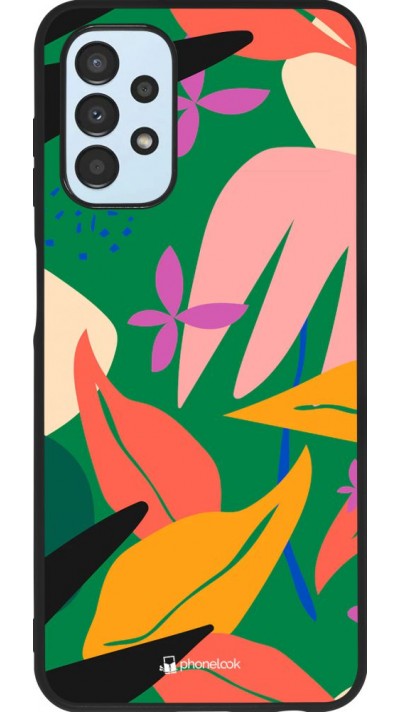 Hülle Samsung Galaxy A13 5G - Silikon schwarz Abstract Jungle