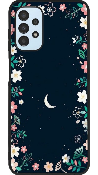 Hülle Samsung Galaxy A13 5G - Silikon schwarz Flowers space