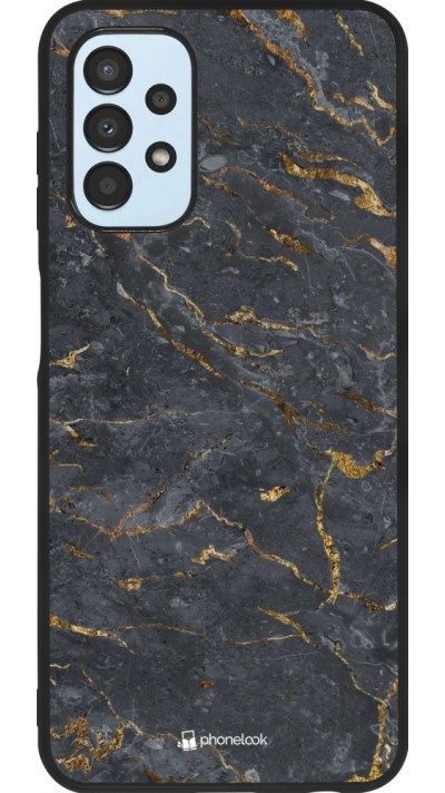 Hülle Samsung Galaxy A13 5G - Silikon schwarz Grey Gold Marble