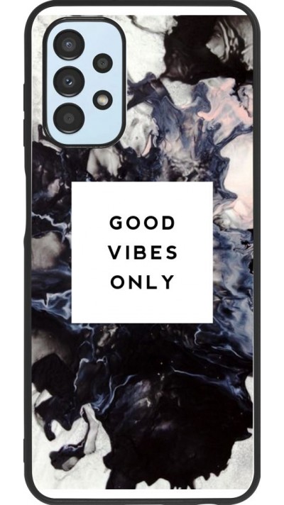 Hülle Samsung Galaxy A13 5G - Silikon schwarz Marble Good Vibes Only