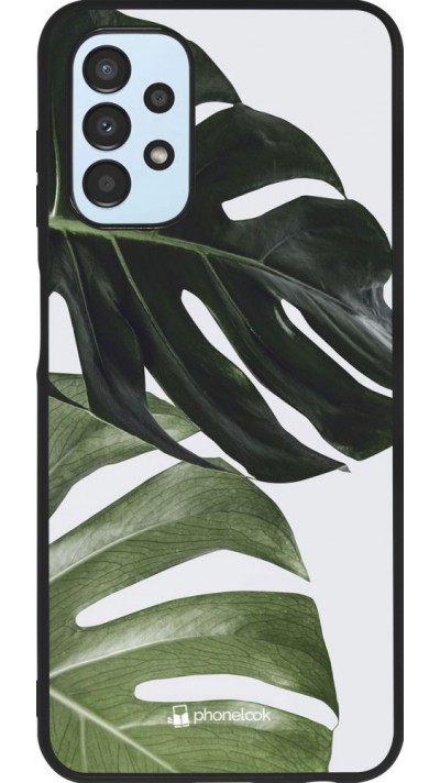 Hülle Samsung Galaxy A13 5G - Silikon schwarz Monstera Plant