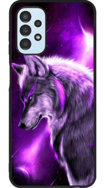 Hülle Samsung Galaxy A13 5G - Silikon schwarz Purple Sky Wolf