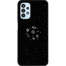 Hülle Samsung Galaxy A13 5G - Silikon schwarz Space Doodle