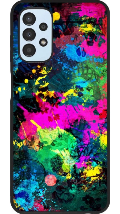 Hülle Samsung Galaxy A13 5G - Silikon schwarz Splash paint