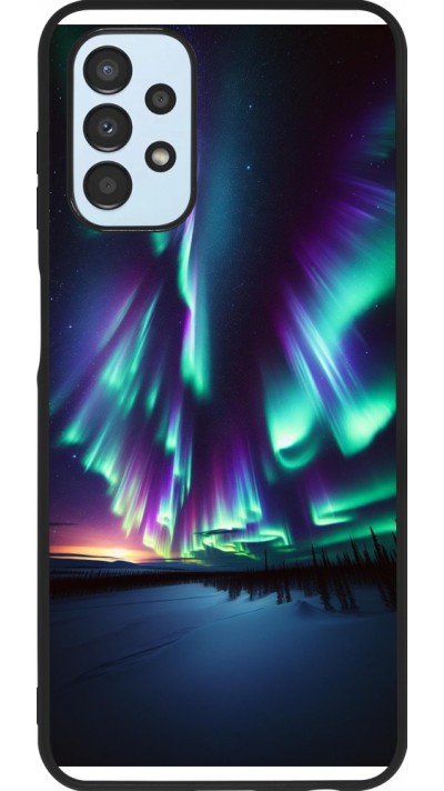 Samsung Galaxy A13 5G Case Hülle - Silikon schwarz Funkelndes Nordlicht