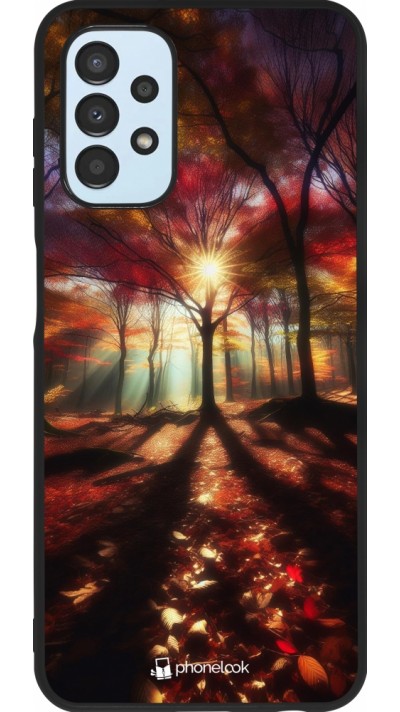 Samsung Galaxy A13 5G Case Hülle - Silikon schwarz Herbstlicher goldener Glanz