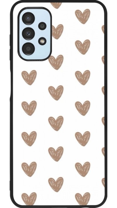 Samsung Galaxy A13 5G Case Hülle - Silikon schwarz Autumn 2024 brown hearts