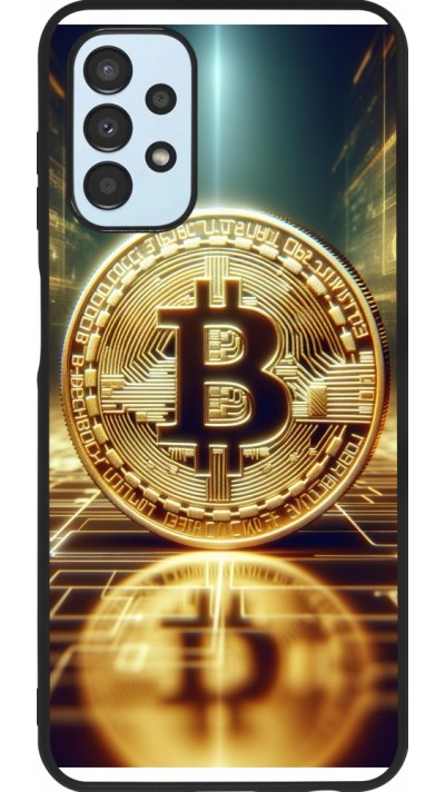 Samsung Galaxy A13 5G Case Hülle - Silikon schwarz Bitcoin Stehen