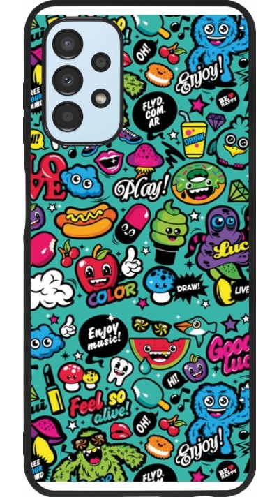 Samsung Galaxy A13 5G Case Hülle - Silikon schwarz Cartoons old school