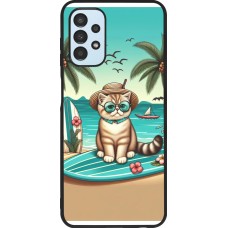 Samsung Galaxy A13 5G Case Hülle - Silikon schwarz Chat Surf Stil