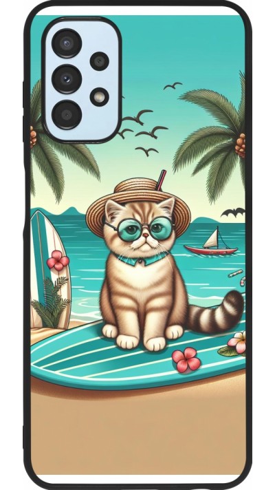 Samsung Galaxy A13 5G Case Hülle - Silikon schwarz Chat Surf Stil