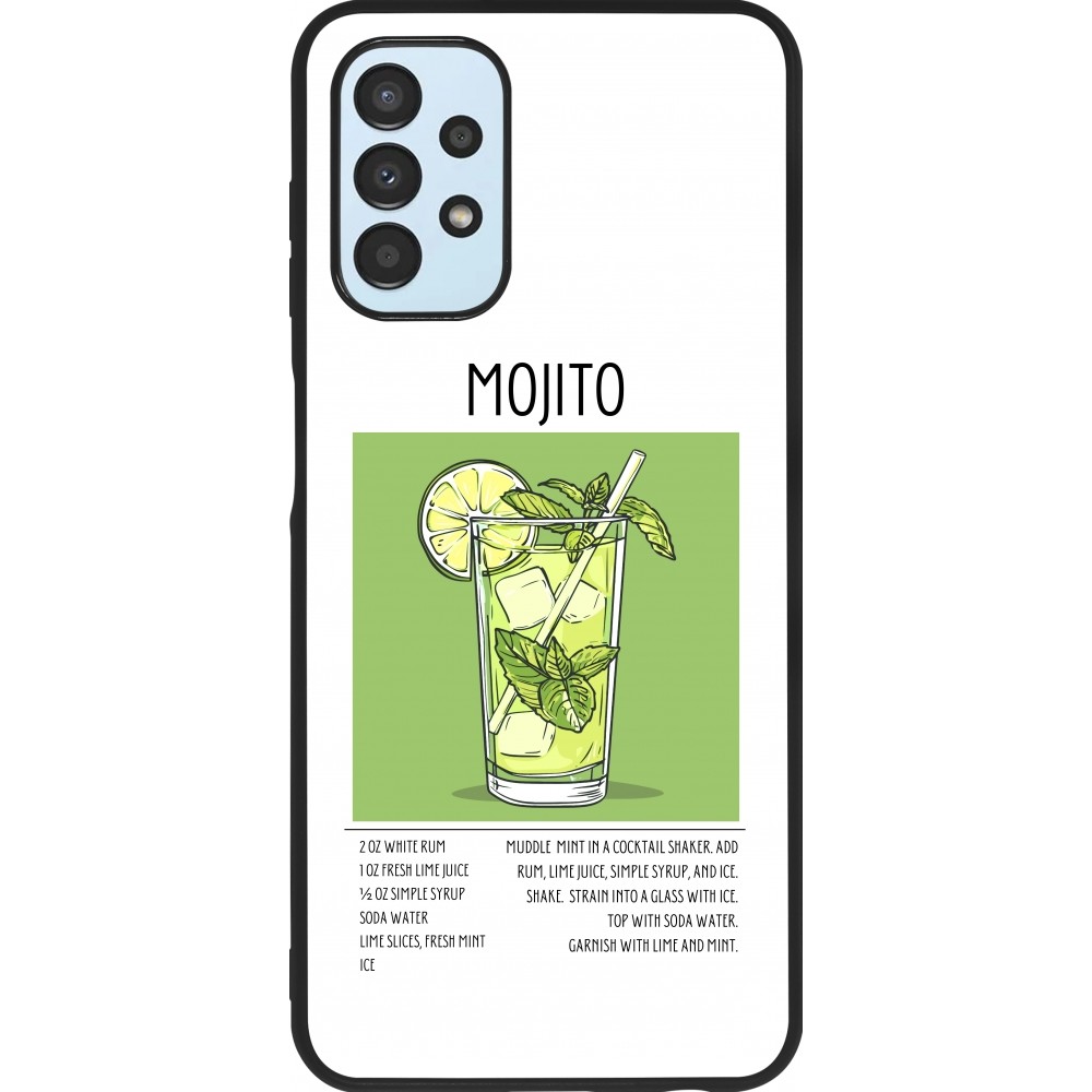 Samsung Galaxy A13 5G Case Hülle - Silikon schwarz Cocktail Rezept Mojito