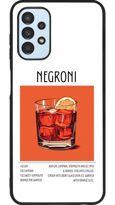 Samsung Galaxy A13 5G Case Hülle - Silikon schwarz Cocktail Rezept Negroni