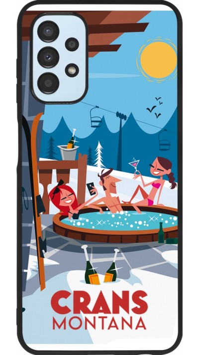 Samsung Galaxy A13 5G Case Hülle - Silikon schwarz Crans-Montana Mountain Jacuzzi