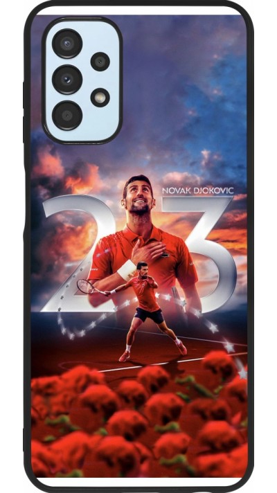 Samsung Galaxy A13 5G Case Hülle - Silikon schwarz Djokovic 23 Grand Slam