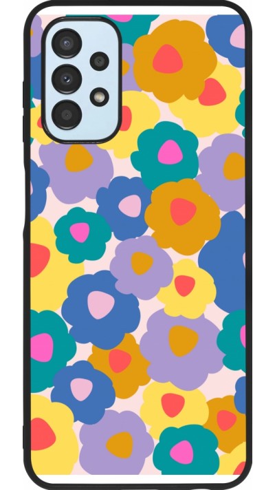 Samsung Galaxy A13 5G Case Hülle - Silikon schwarz Easter 2024 flower power