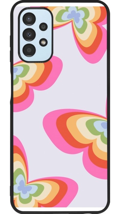 Samsung Galaxy A13 5G Case Hülle - Silikon schwarz Easter 2024 rainbow butterflies