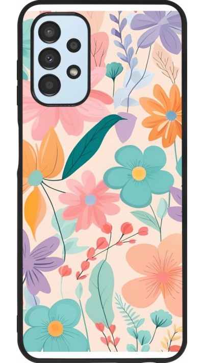 Samsung Galaxy A13 5G Case Hülle - Silikon schwarz Easter 2024 spring flowers