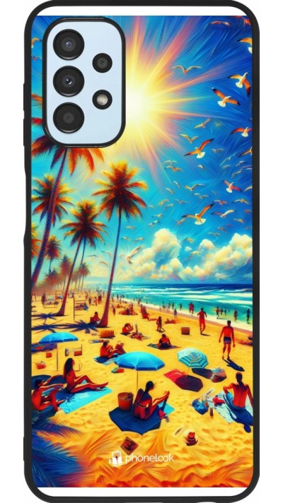 Samsung Galaxy A13 5G Case Hülle - Silikon schwarz Sommer Paradies Farbe