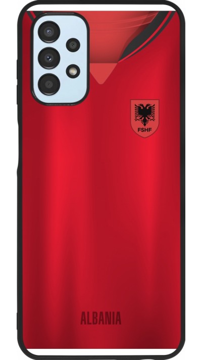 Samsung Galaxy A13 5G Case Hülle - Silikon schwarz Albanien personalisierbares Fussballtrikot