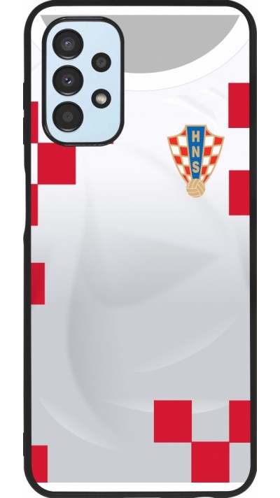 Samsung Galaxy A13 5G Case Hülle - Silikon schwarz Kroatien 2022 personalisierbares Fussballtrikot