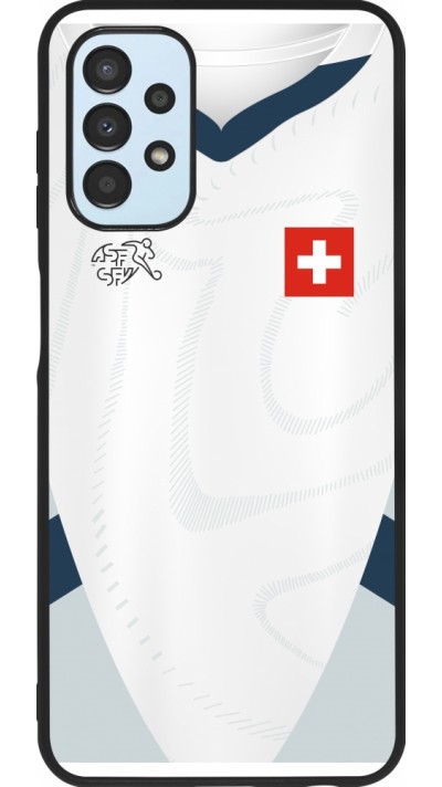 Samsung Galaxy A13 5G Case Hülle - Silikon schwarz Schweiz Away personalisierbares Fussballtrikot