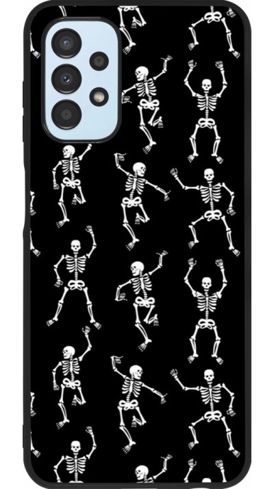 Samsung Galaxy A13 5G Case Hülle - Silikon schwarz Halloween 2024 dancing skeleton