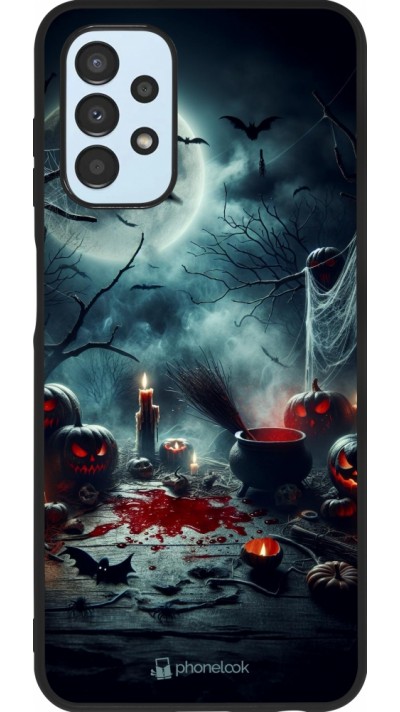 Samsung Galaxy A13 5G Case Hülle - Silikon schwarz Halloween 2024 Dunkler Mond